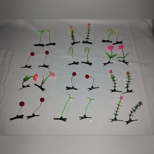 Blossoms Sprouts Hair Clips Cosplay Costume 12 sets NEW unbranded Pretend Play